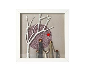 Quadro Família - Pais, 2 Filhas e Filho