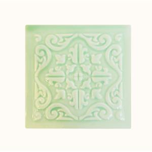 Azulejo Geométrico - Base de Copo - Verde Água