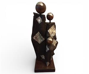 Escultura Madeira & Estanho