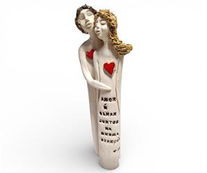 Escultura  Namorados "OLHAR"