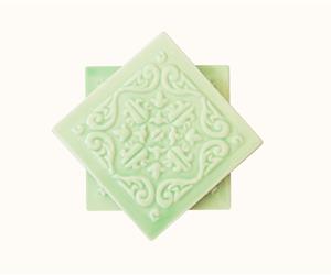 2 Azulejos Geométricos - Bases de Copo - Verde Água