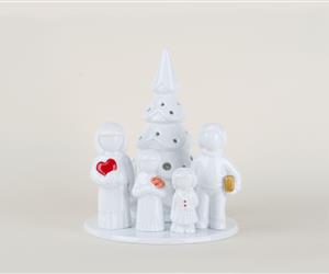 Árvore Família - Vidrado - Pais e 2 Filhas