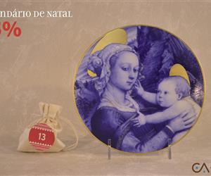 Prato NATAL - CRIVART - Pintura Ouro
