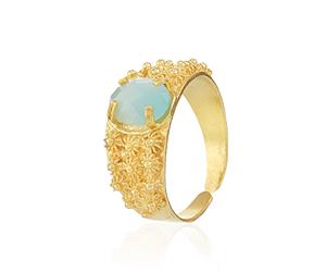 ANEL ELMA - PEDRA AZUL