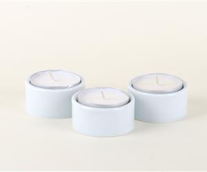 Porta-velas Baixo Cinza