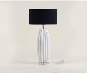 Candeeiro Cerâmica Relevo - Branco