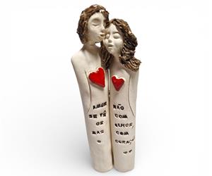 Escultura Namorados "CORAÇÃO"