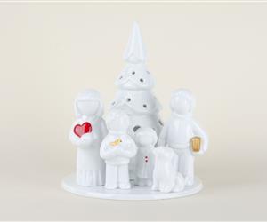 Árvore Família - Vidrada - Pais, 2 Filhos e Cão opcional