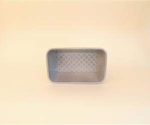 Taça retangular - Cinzento