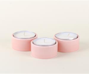 Porta-velas Baixo Rosa