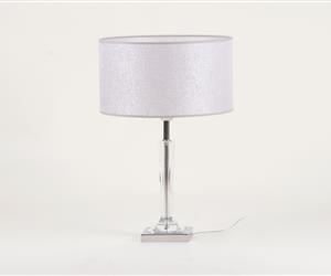 Candeeiro Mesa Vidro e Aço