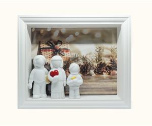 Moldura da Família - Natal - Casal c/ Filho