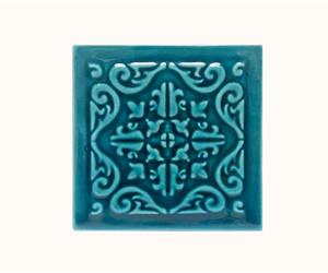 Azulejo Geométrico - Base de Copo - Azul