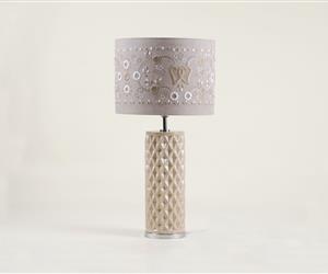 Candeeiro Cerâmica Texturada Bege